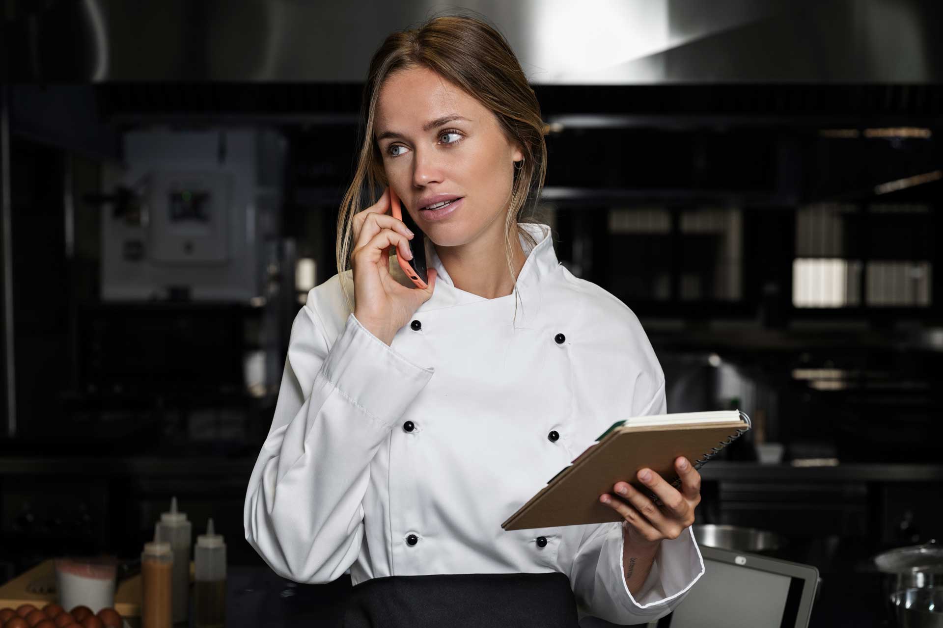 female-chef-kitchen-talking-phone2